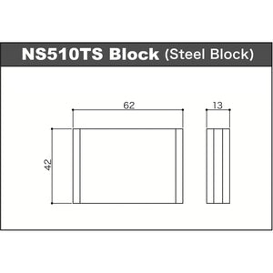 Gotoh NS510TS-FE2 Non-locking Tremolo Bridge Steel Block NARROW Spacing - GOLD