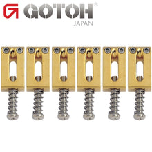 Carregar imagem no visualizador da galeria, NEW Gotoh S11 Replacement Bridge BRASS Saddles Set fit GTC101 - GOLD