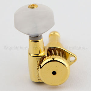 Hipshot 6 in Line Grip-Lock Non-Staggered w/ PEARLOID Buttons UMP Plates - GOLD