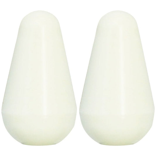 NEW (2) Switch Knobs (USA size) For Lever switches Strat Guitar Style PARCHMENT