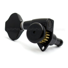 Load image into Gallery viewer, NEW Hipshot 6 inline LEFT-HANDED Non-Staggered Locking VICTORIAN Buttons - BLACK