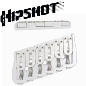USA Hipshot 6 String Multi-Scale Fixed Guitar Bridge 18° Angle .125" Flr CHROME