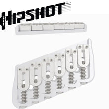 Load image into Gallery viewer, USA Hipshot 6 String Multi-Scale Fixed Guitar Bridge 21° Angle .125&quot; Floor SATIN