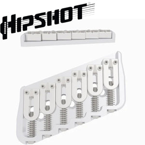 USA Hipshot 6 String Multi-Scale Fixed Guitar Bridge 21° Angle .125" Floor SATIN