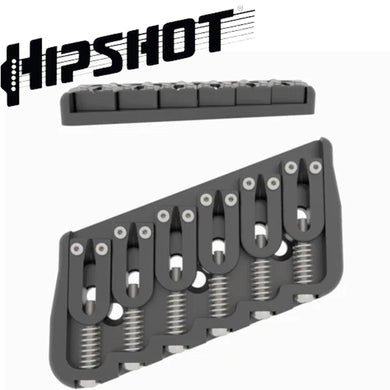 USA Hipshot 6 String Multi-Scale Fixed Guitar Bridge 21° Angle .125