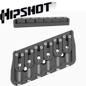 USA Hipshot 6 String Multi-Scale Fixed Guitar Bridge 21° Angle .175" Floor BLACK