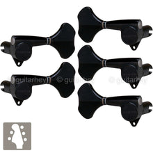 Load image into Gallery viewer, NEW Gotoh GB350 RES-O-LITE Aluminum Bass 5-String Tuning Keys L2+R3 Set - BLACK