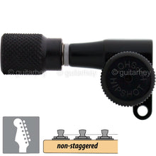 Load image into Gallery viewer, Hipshot 6-In-Line NON-Staggered Closed-Gear Locking Knurled LEFT HANDED - BLACK