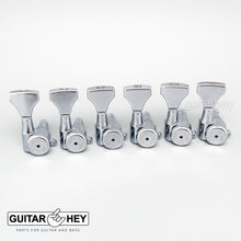 Load image into Gallery viewer, NEW Hipshot 6-in-Line LOCKING Tuners STAGGERED Closed-Gear Keys HS - CHROME