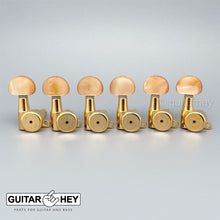 Load image into Gallery viewer, Hipshot 6-In-Line NON-Staggered Closed-Gear Locking Tuners SMALL AMBER - GOLD