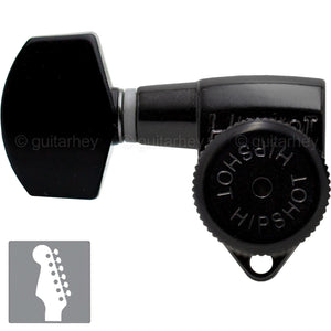 NEW Hipshot 6 inline Non-Staggered Locking LEFT-HANDED w/ SMALL Buttons - BLACK