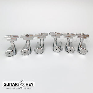 Hipshot Tuners Schaller Mini M6 Style w/ IMPERIAL Buttons D03 Set 3x3 - CHROME
