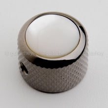 Load image into Gallery viewer, NEW (1) Q-Parts DOME Knob Single Black Chrome Mother of Pearl - KBD-0022