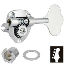Load image into Gallery viewer, NEW Gotoh GB11W 4 In-Line SET Bass Tuners Tuning Keys 20:1 w/ Hardware - CHROME