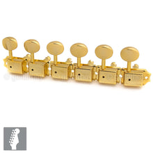 Carregar imagem no visualizador da galeria, Gotoh SD91-05M 6-in-line Vintage Style Tuners Keys for Fender Strat Tele - GOLD