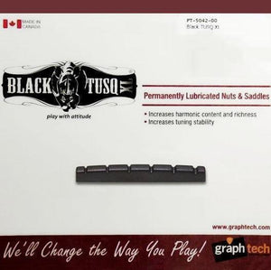 NEW Graph Tech Black Tusq XL Flat Bottom 42mm Slotted Strat Nut - PT-5042-00