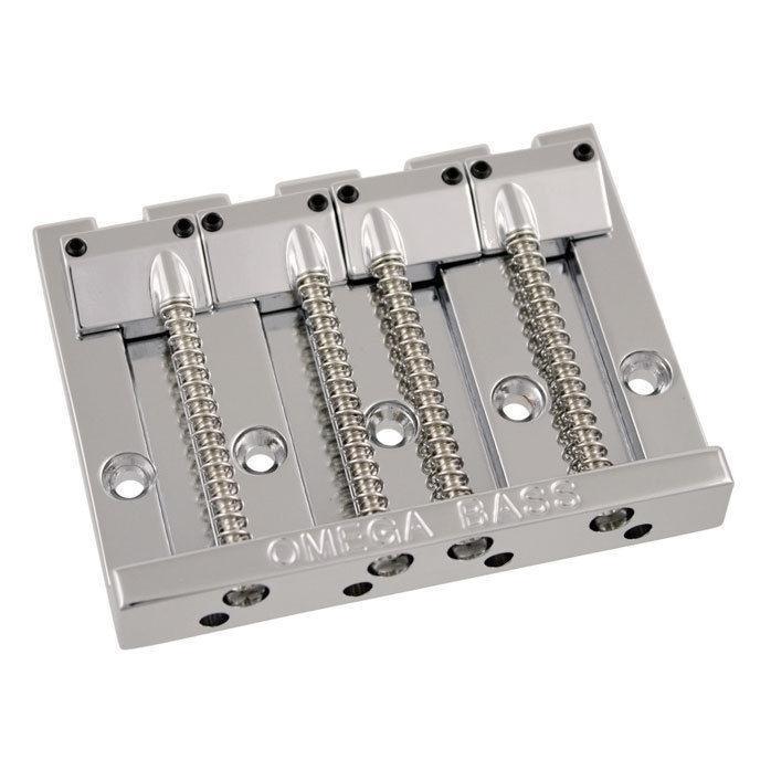 NEW Omega 4 String Bass Bridge Badass Style fits Fender w/ Screws - NICKEL