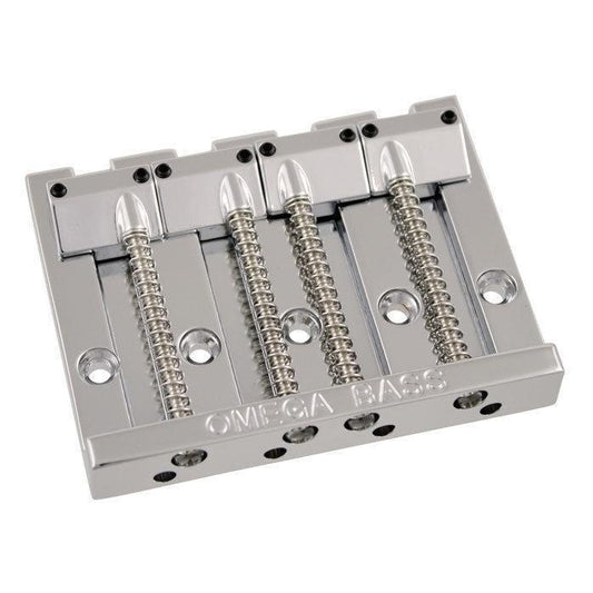 NEW Omega 4 String Bass Bridge Badass Style fits Fender w/ Screws - NICKEL