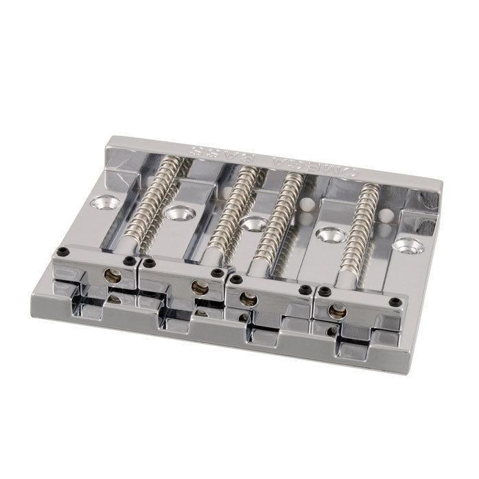NEW Omega 4 String Bass Bridge Badass Style fits Fender w/ Screws - NICKEL