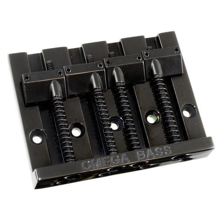 NEW Omega 4 String Bass Bridge Badass Style fits Fender w/ Screws - BLACK
