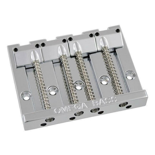 NEW Omega 4 String Bass Bridge Badass Style fits Fender w/ Screws - CHROME
