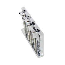 Load image into Gallery viewer, NEW Omega 4 String Bass Bridge Badass Style fits Fender w/ Screws - CHROME