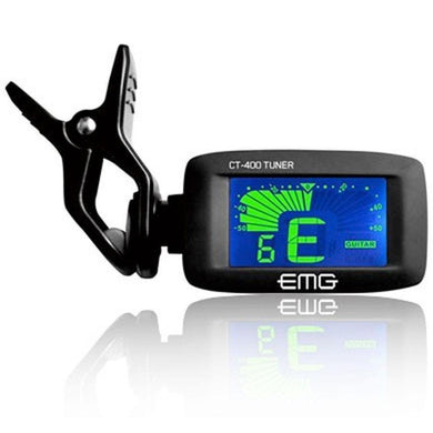 EMG CT-400 Chromatic Guitar Violin Ukulele Bass Clip-On Headstock Tuner - BLACK