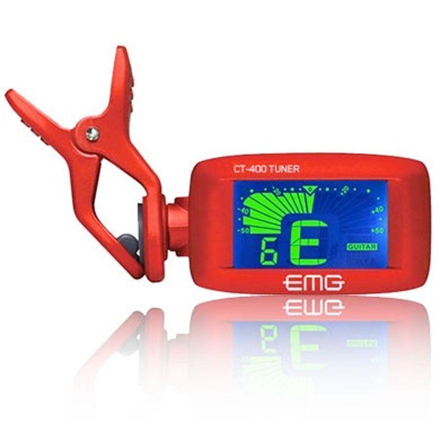 EMG CT-400 Chromatic Guitar Violin Ukulele Bass Clip-On Headstock Tuner - RED