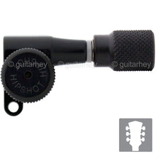 Load image into Gallery viewer, NEW Hipshot Guitar Tuning Upgrade Kit KNURLED Buttons Grip-Lock 3x3 - BLACK