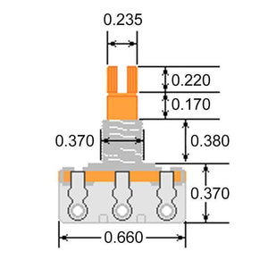 NEW Aguilar 50k Linear Taper Single Mini Pot For OBP-3 EQ controls 400-253