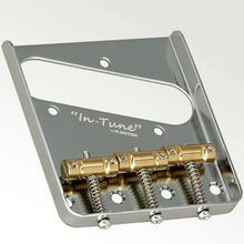 Load image into Gallery viewer, NEW Gotoh BS-TC1 Tele Bridge, Brass &quot;In-Tune&quot; Saddle PAT-P space 10.8mm - NICKEL