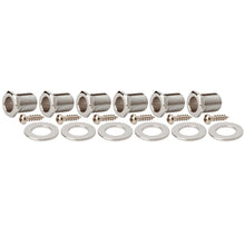 Load image into Gallery viewer, NEW Hipshot 6-in-Line LOCKING Tuners STAGGERED Set w/ HS Buttons - NICKEL