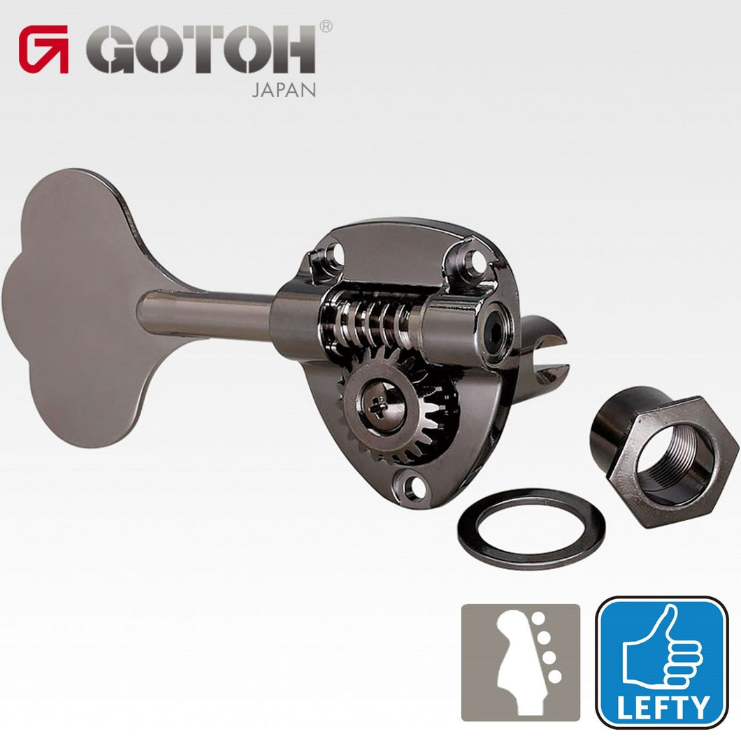 NEW Gotoh GB11W 4 In-Line Bass LEFTY Tuners Tuning Keys LEFT Handed COSMO BLACK