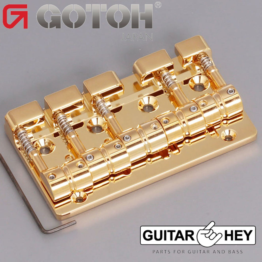 NEW Gotoh J510SJ-5 Quick Release 5-Strings Bass Bridge Multi Tonal Series - GOLD