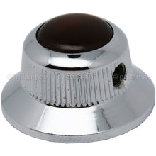 Load image into Gallery viewer, NEW (1) Q-Parts UFO Guitar Knob KCU-0761 Acrylic Brown Pearl on Top - CHROME