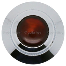 Load image into Gallery viewer, NEW (1) Q-Parts UFO Guitar Knob KCU-0761 Acrylic Brown Pearl on Top - CHROME