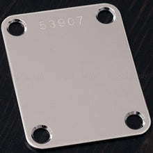 Load image into Gallery viewer, NEW Gotoh NBS-3 Neck Plate Laser Etched SERIAL NUMBER for Guitar/Bass - CHROME