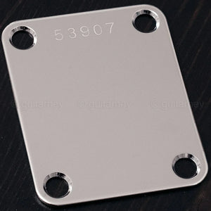 NEW Gotoh NBS-3 Neck Plate Laser Etched SERIAL NUMBER for Guitar/Bass - CHROME