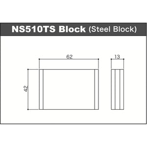 Gotoh NS510TS-FE2 Non-locking Tremolo Bridge Steel Block NARROW Spacing - BLACK