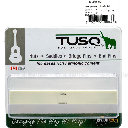 NEW Graph Tech PQ-9025-00 TUSQ Acoustic Saddle Slab 1/4" Thick Blank 4" Length