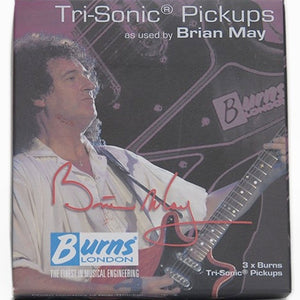 NEW Burns London Brian May Tri-Sonic Set 3 Pickups Guitar - METAL CHROME COVER