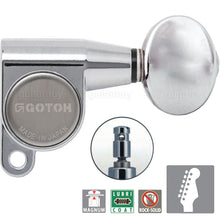 Load image into Gallery viewer, NEW Gotoh SG360-05 MG 6 In-Line Locking Mini Tuners, Small Oval Buttons - CHROME