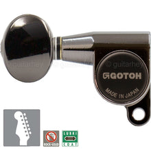 Carregar imagem no visualizador da galeria, NEW Gotoh SG360-05 LEFT HANDED 6 In-Line Schaller Style Mini Keys - COSMO BLACK