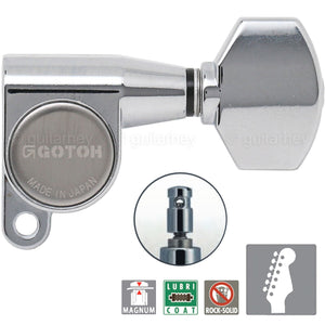 NEW Gotoh SG360-07 MG Magnum Locking Set 6 in line Schaller Mini Style - CHROME