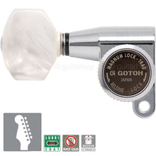 Load image into Gallery viewer, NEW Gotoh SG360-P7 MGT 6 In-Line MAGNUM Locking PEARLOID Mini LEFT-HANDED CHROME