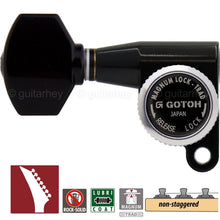 Load image into Gallery viewer, NEW Gotoh SG360-07 MGT 7 In-Line Set Locking TREBLE SIDE Non-Staggered - BLACK