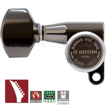 Load image into Gallery viewer, NEW Gotoh SG360-07 MGT 7 In-Line Locking TREBLE SIDE Non-Staggered - COSMO BLACK