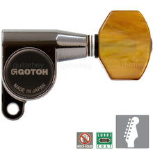 Load image into Gallery viewer, NEW Gotoh SG360-P8 Mini 6 in line Tuning Keys Tuners Right Handed - COSMO BLACK
