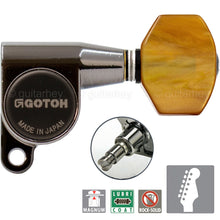 Load image into Gallery viewer, NEW Gotoh SG360-P8 MG Locking Set 6 in line Tuning Keys Right Handed COSMO BLACK