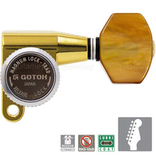 Load image into Gallery viewer, NEW Gotoh SG360-P8 MGT 6-in-line LOCKING Tuners Set MINI Right Handed - GOLD